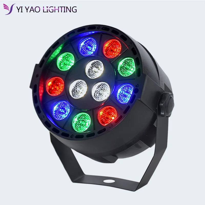 Светодиодный Par 12x3 W RGBW светодиодный Etapa luz Con DMX512 Para Disco De DJ Proyector mаquina Fiesta