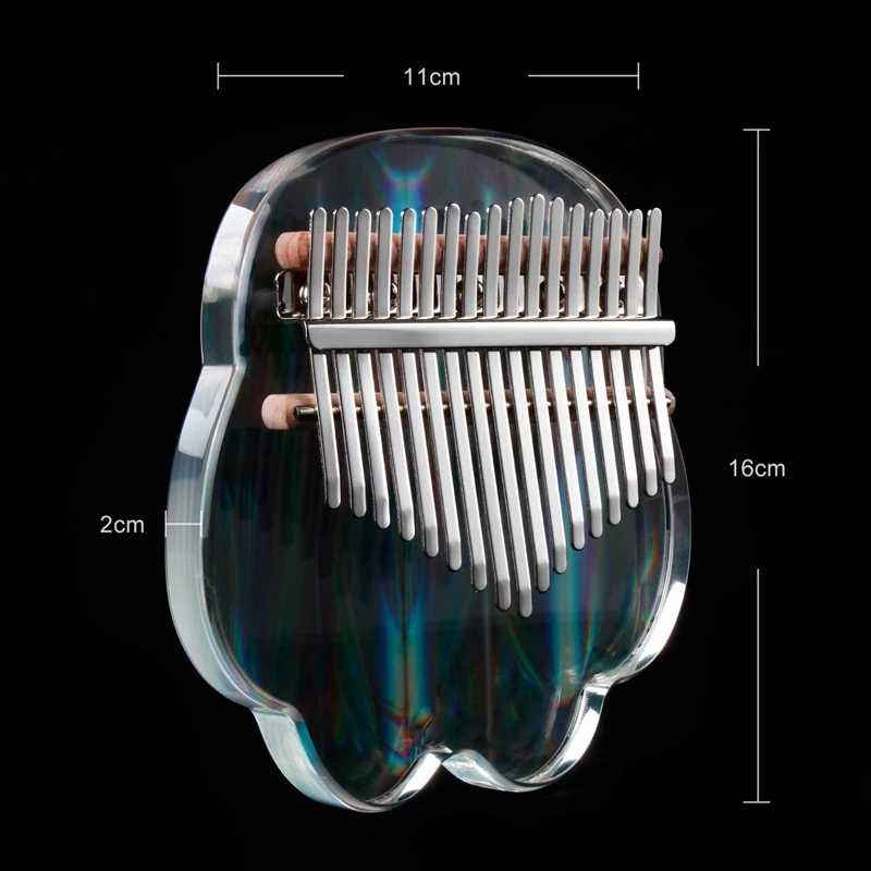 

17 Keys Colorful Kalimba Thumb Piano,Portable Crystal Kalimba Acrylic Finger Piano,for Kids Beginners