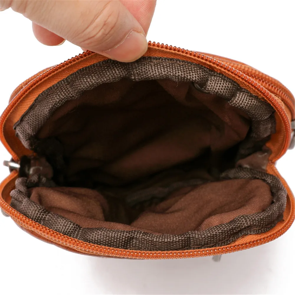 

Ladies Vintage Weave Shoulder Bag Washed Leather Mini Crossbody Bag for Women Designer Double Zipper Messenger Bag Phone Purse