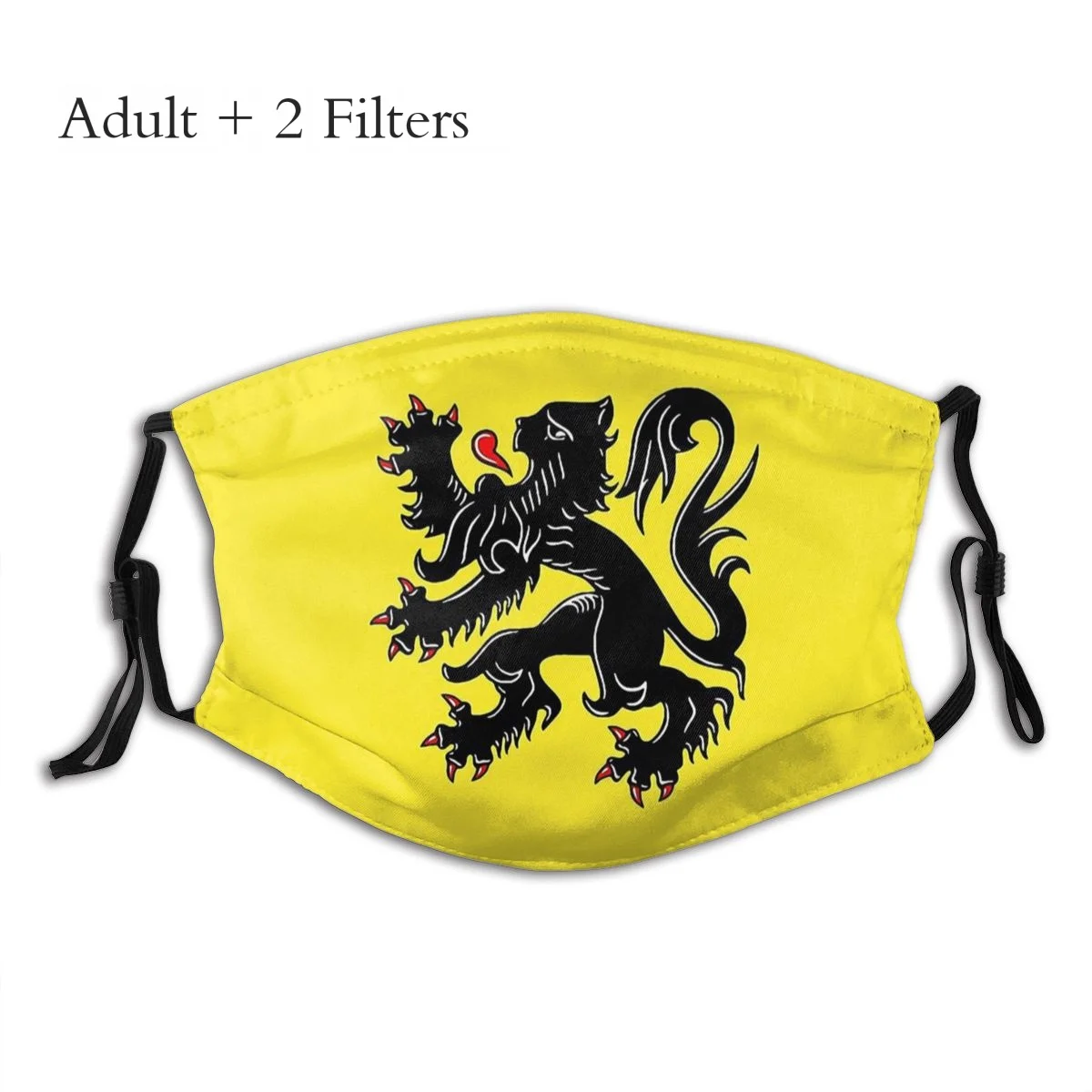 Фландрийская или Фламандская маска унисекс флаг Бельгии удобный дизайн в стиле