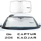 Солнцезащитный зонт на лобовое стекло автомобиля для Renault Captur Kadjar Clio Megane Scenic Zoe