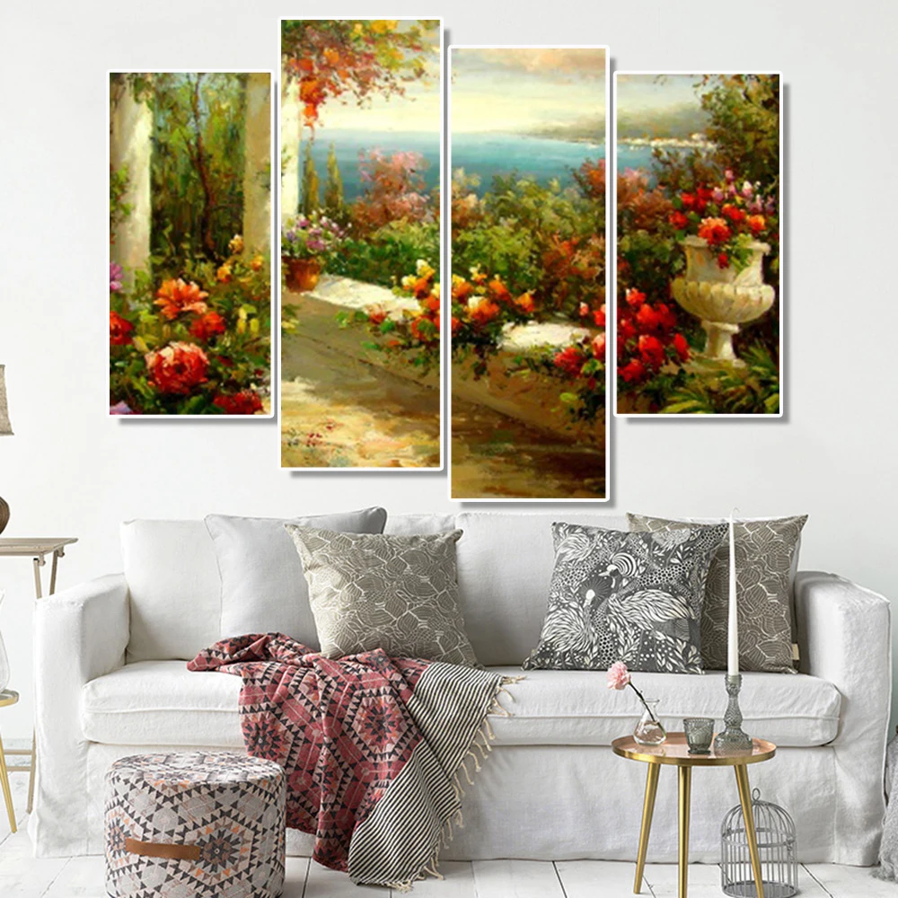 Laeacco Холст Картина с каллиграфией Цветок Сад винтажные плакаты и репродукции