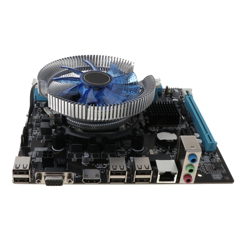 

1Set HM55 Computer Motherboard I3 I5 Lga 1156 4G Memory Cooler Fan Atx Desktop Computer Mainboard Game Assembly Accessories T84C