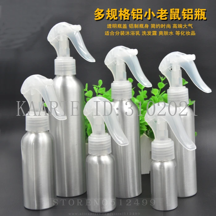 

2pcs 30/50/100/120/150/250ml Aluminum bottle mice spray bottle Fine Mist Refill Bottle Mouse Spray Gun Refillable Bottles