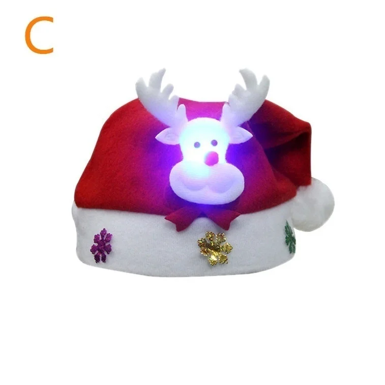 Reindeer 1 шт. детский светодиодный Рождественский головной убор Санта-Клаус, олень, снеговик, рождественские подарки, рождественские шапки для детей - Цвет: Reindeer