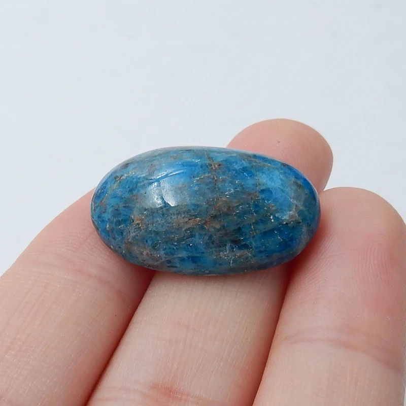 Natural Stone Blue Apatite Crystal Oval Cabochon 25x16x8mm 5.5g Fashion Jewelry Accessories | Украшения и аксессуары