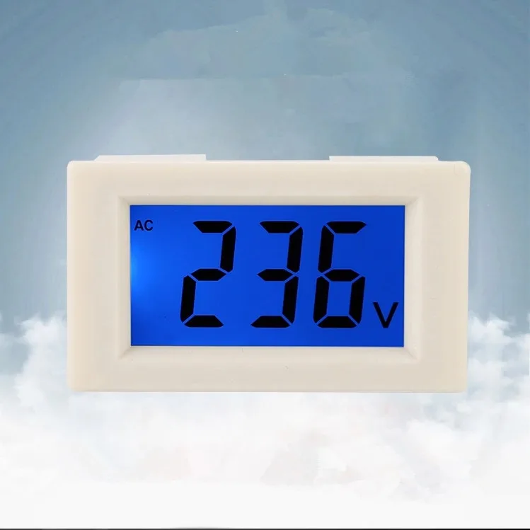D85 AC Панель метр ЖК дисплей Синяя подсветка цифровой измеритель напряжения
