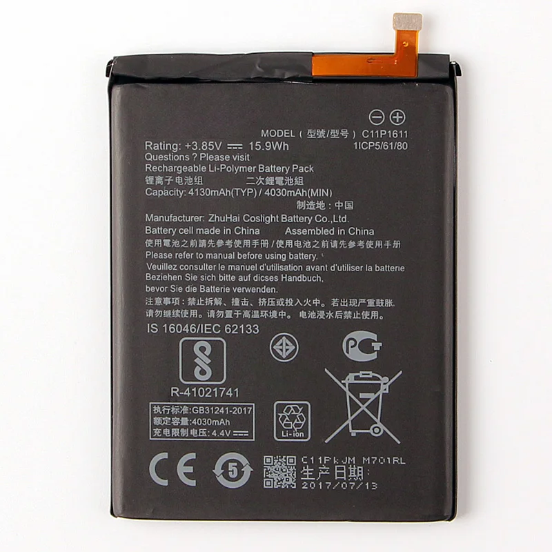 Оригинальный аккумулятор высокой емкости C11P1611 для ASUS Zenfone 3 Max ZC520TL 4030mAh | Мобильные