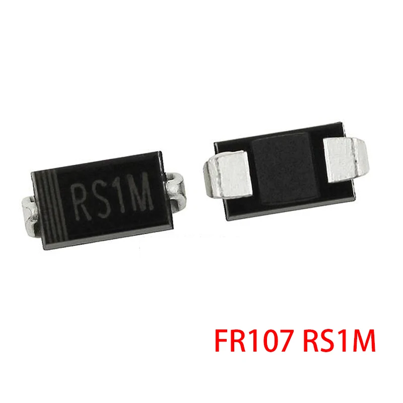 100 шт. с выпрямительным диодом 1N4001 M1 1N4004 M4 1N4007 M7 FR107 RS1M SMA FR207 RS2M HER108 US1M SF18 ES1J SF14 ES1D