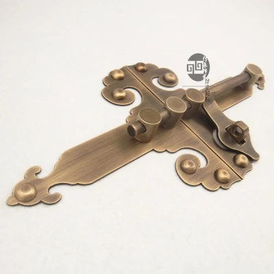 

CX Antique Imitation Chinese Style Door Bolt Pure Copper Door Lock Plug Thickened Anti-Theft