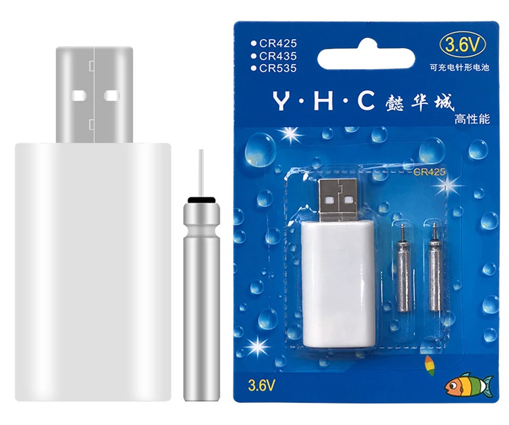ICERIO светодиодный поплавок аккумуляторная батарея CR425 USB зарядное устройство для электронных поплавки батареи для ночной рыбалки аксессуары снасти