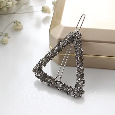 Barrettes Womens Barrettes Geometry Barrettes Simple Barrettes Fashion Barrettes Girls Barrettes Lovely Barrettes Metal Barrett - Цвет: Черный
