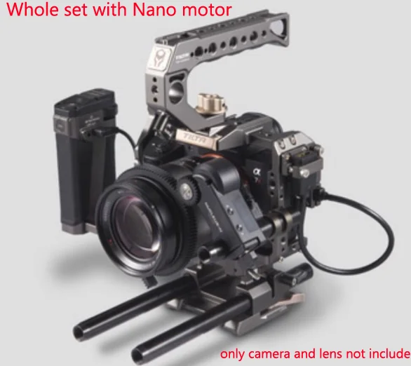 whole set w motor Tilta TA-T17-A-G Rig Cage для sony A7II A7III A7S A7S II A7R II A7R IV A9 Rig Cage для sony A7/A9 series Tiltaing VS Smallring - Цвет: whole set w motor