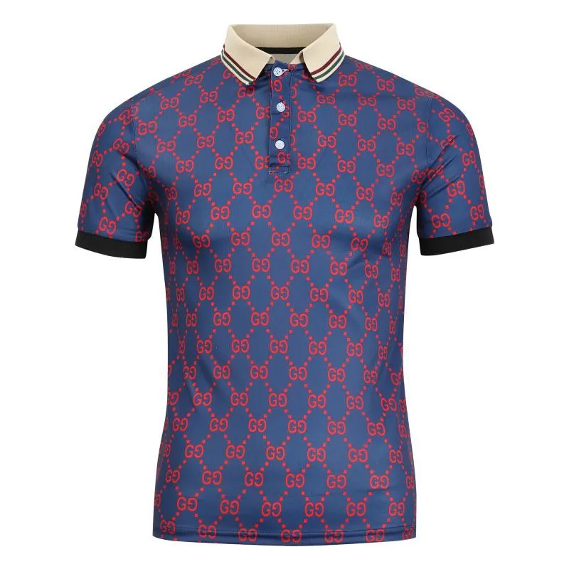 

2021 Summer New Men's Polo Shirt Europe and America Fashion Lapel 3D Polo Shirt Routh Short Sleeve Manufacturers Direct sales