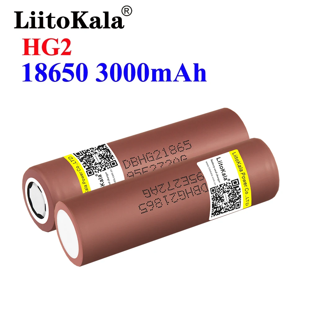 21 шт. LiitoKala100 % оригинальный HG2 18650 аккумулятор 3000 мАч батарея 3 6 в разряд 30 А