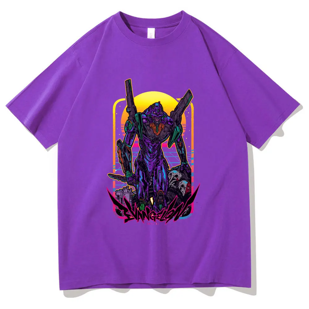 

2021 Man Women Korean Fashion Streetwear T-shirt Anime Ayanami Rei Pattern Short Sleeve Tee Men's Tshirt Summer Cosplay T Shirt