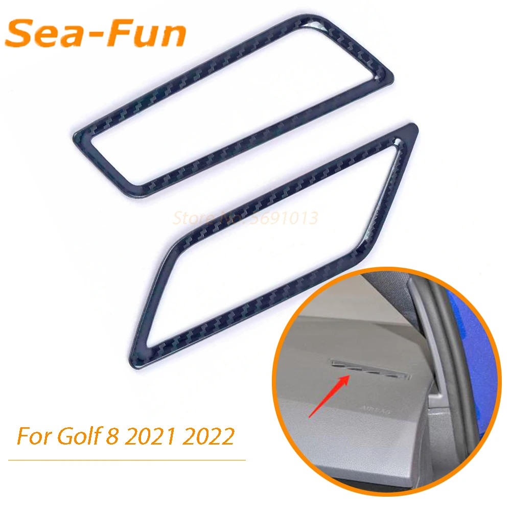 

For Volkswagen VW Golf 8 MK8 R 2021 2022 Front Air Condition Outlet Vent Molding Sticker Trim Cover ABS Interior Accessories