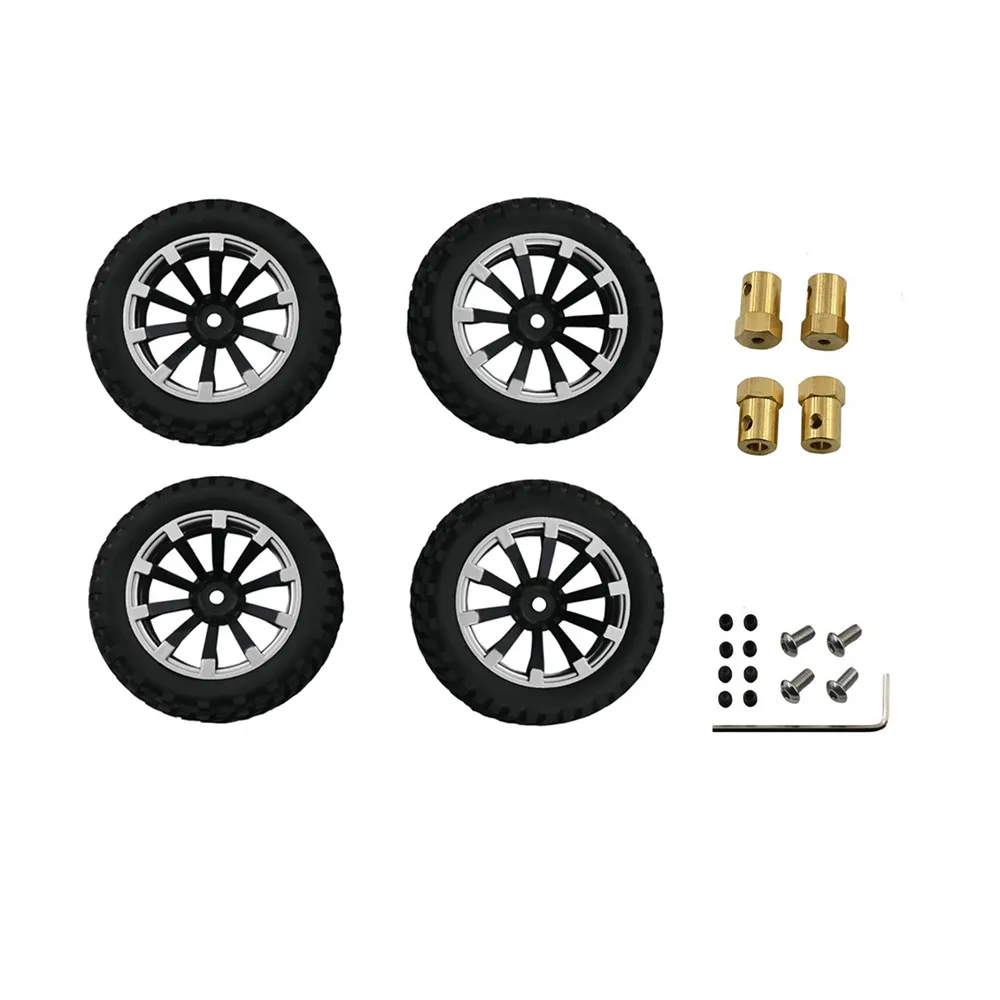 

4pcs/set Model Car Tires Wheel with Adapter Coupler Upgrade Part for MN 1:12 MN90 MN90K MN91 MN91K MN45 MN45K MN99 MN99S RC Car