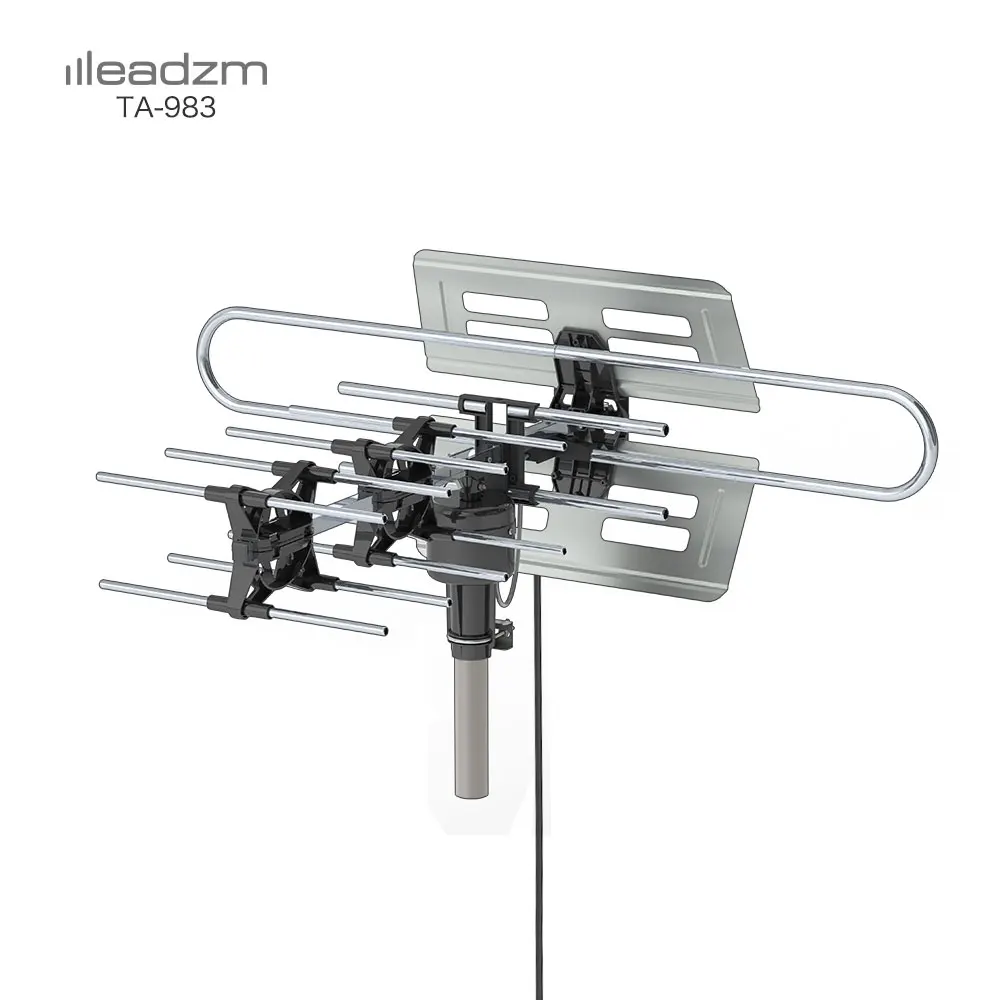 Leadzm TA-983 360°Rotation UV Dual Frequency 45-860MHz 22-38dB Outdoor TV Antenna Remote control outdoor antenna
