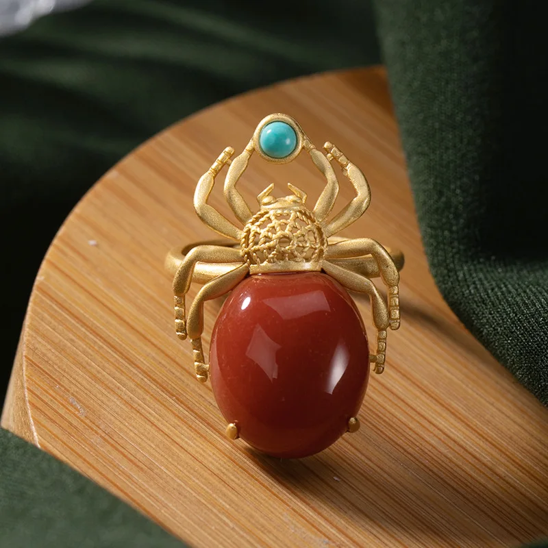 Женское кольцо в виде насекомых винтажное ювелирное изделие из настоящего