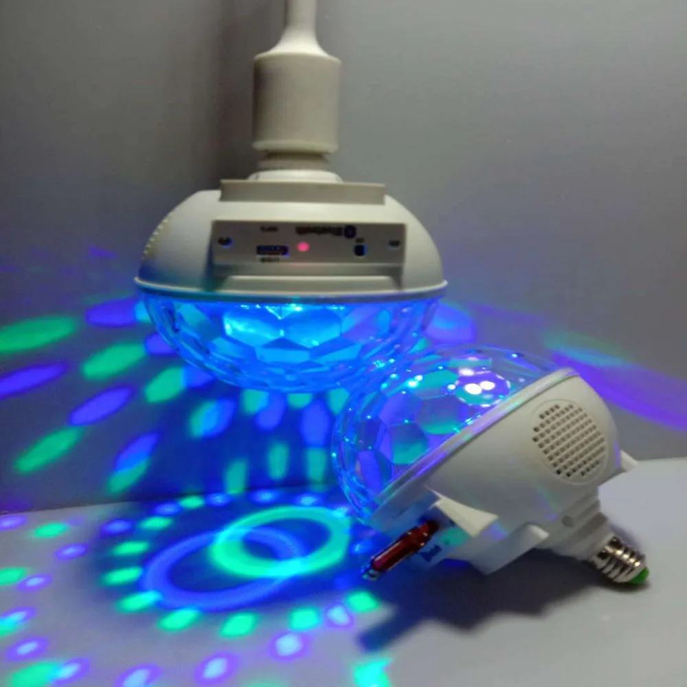 LEDGLE 9 Вт E27 вечерние лампочки RGB Изменение Цвета вращающийся диско шар лампы