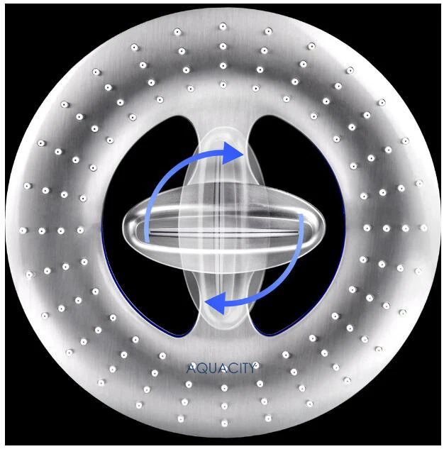 

Free Shipping 8 Inch Waterfall Rainfall 2 Function Round Plastic High Pressure Waterfall Rainfall rotatable UFO Shower Head