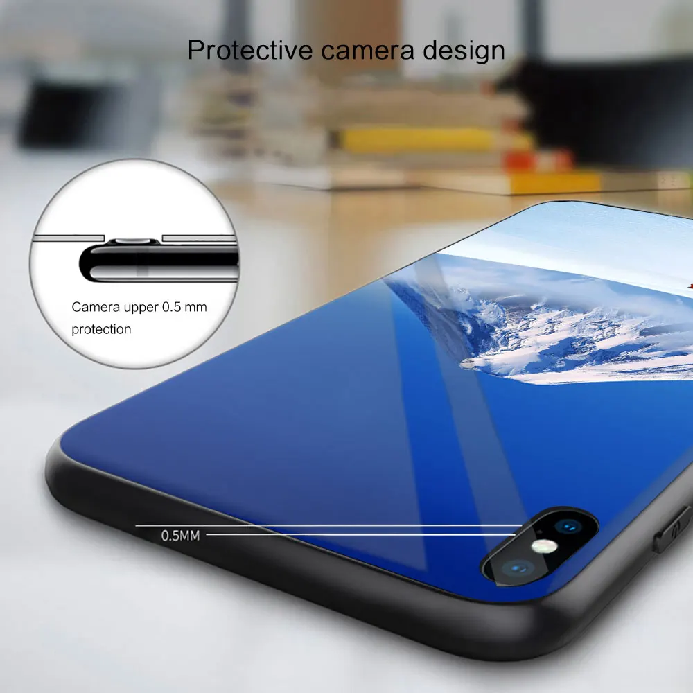 Мягкий стеклянный чехол для Huawei Honor 30 20 10 Lite Pro 10i 20i 9a 8a 8x черная Обложка обои snow