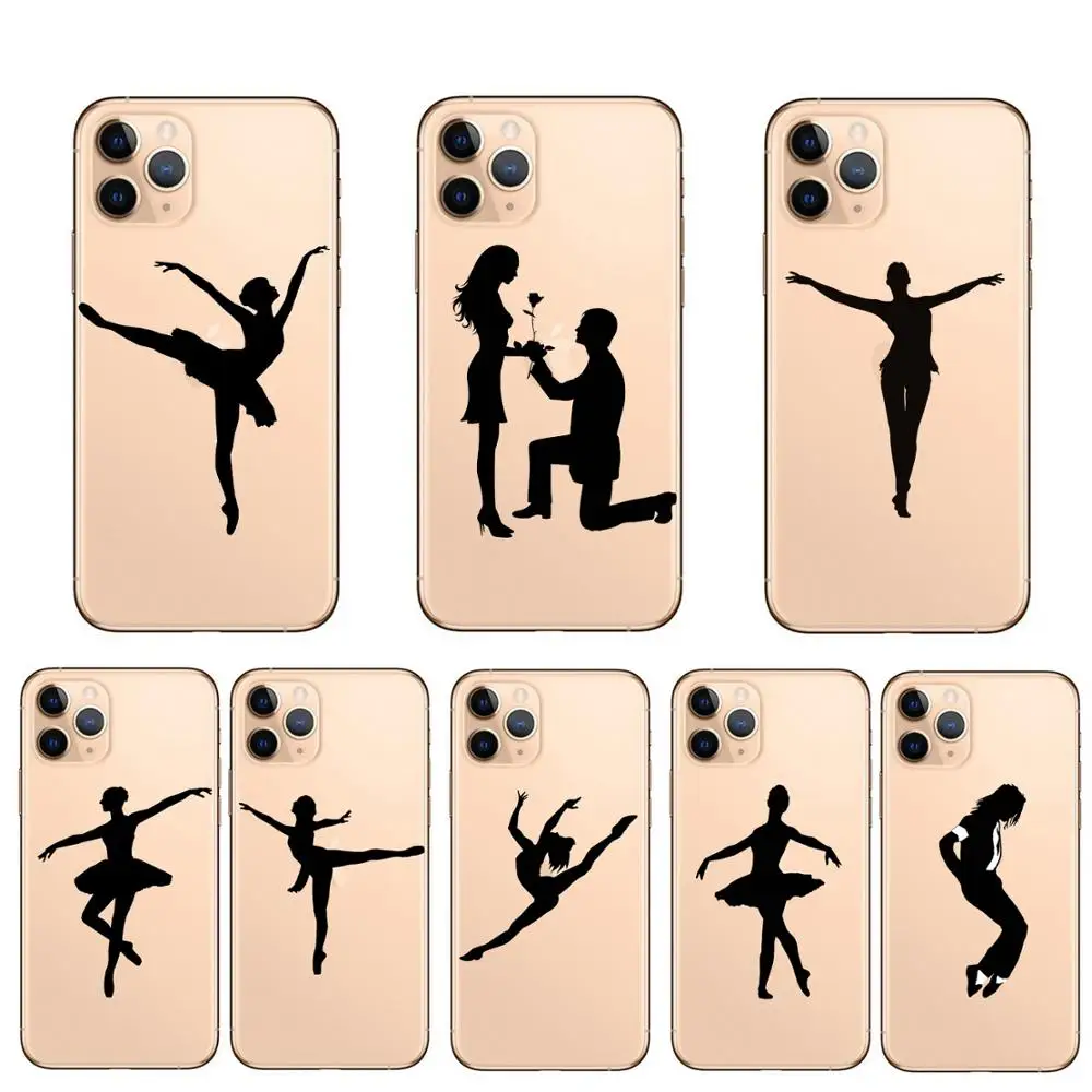 Чехол для телефона с силуэтами балерины iPhone 13 11 Pro 7 6 12 6S 8 Plus 5S SE X XR XS MAX 2020 Mini |