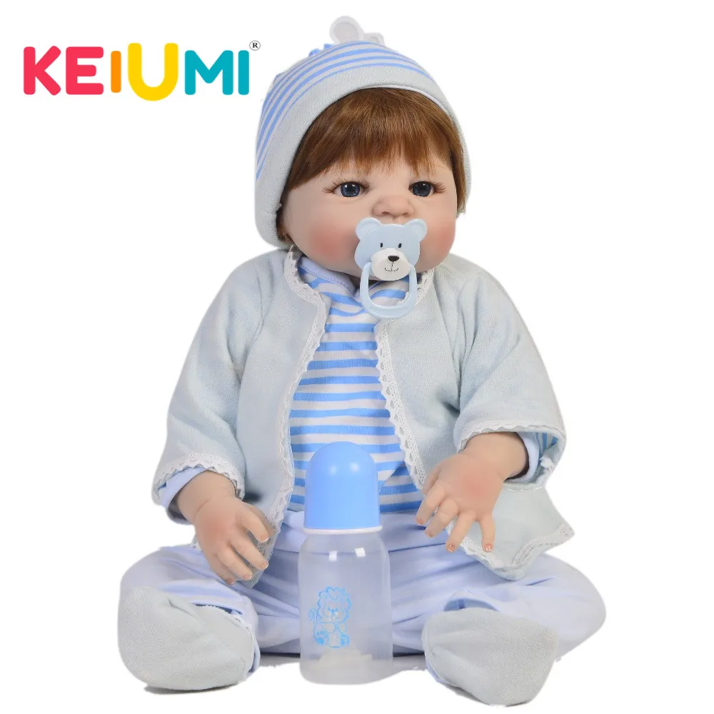 Кукла реборн силиконовая Реалистичная кукла младенец 57 см 23 дюйма модный подарок