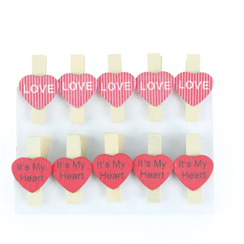 

Cartoon Wooden Paper Clip Bookmark For Album Message Stickers Decor 10 pcs/set