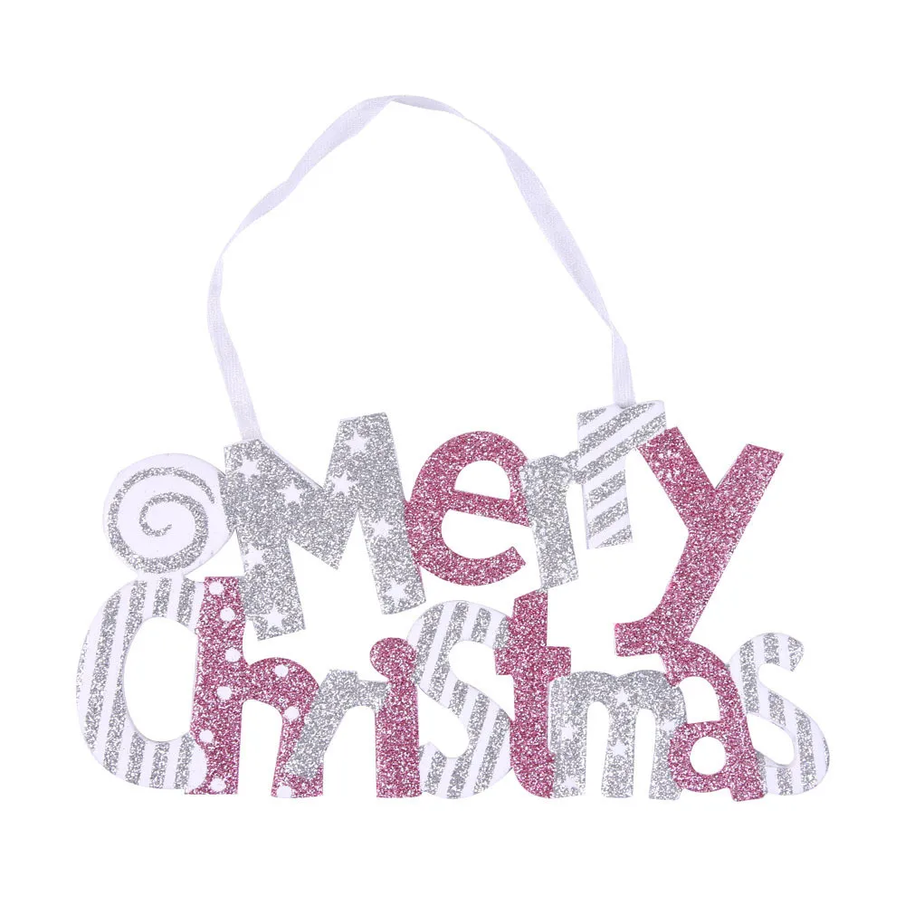 С Рождеством Английский алфавит гирлянда аксессуары посылка дерево открытка