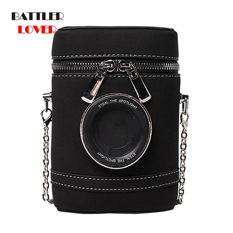 

Vintage Camera Look Faux Suede Crossbody Bag for Women Shoulder Purses and Handbag for Female Chain Casual Clutch Bag Trend Tote