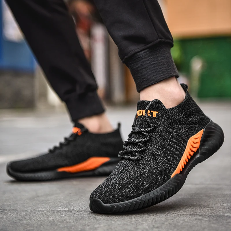 New Arrvial Summer Men Sneakers Breathable Slip-on Sock Walking Sport Shoes Comfortable Lightweight Casual Big Size 45 |