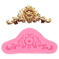 3d craft baroque relief silicone molds cake border fondant mold diy cake decorating tools candy clay chocolate gumpaste moulds