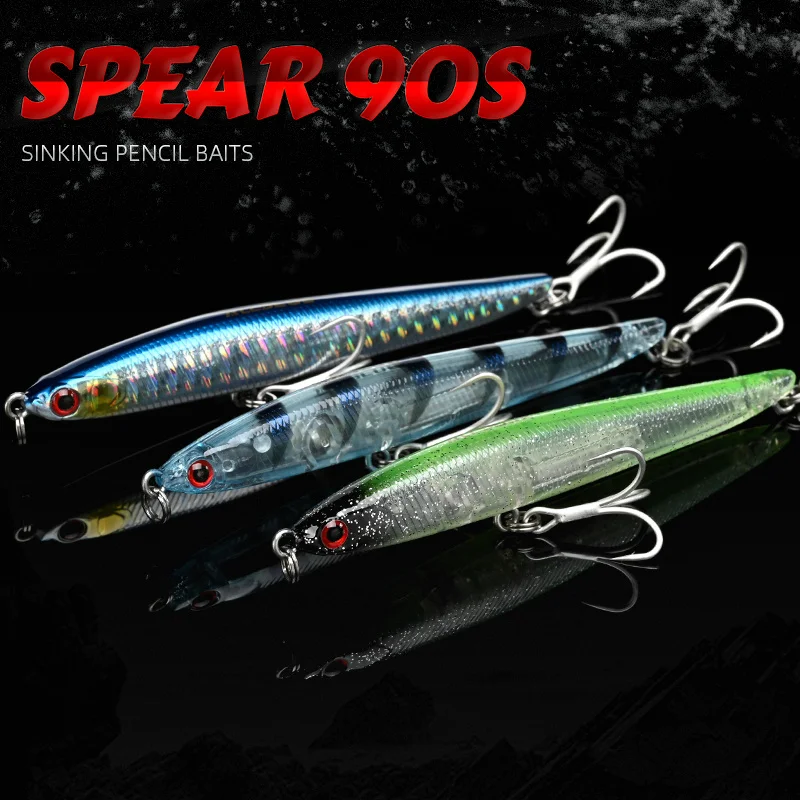 ALLBLUE SPEAR 90 приманка для рыбной ловли-палочка мм/9 г Тонущий Карандаш Longcast Shad 3D Eyes