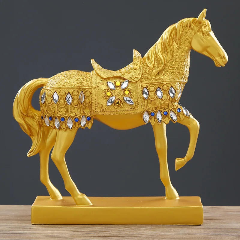 

Creative resin handicraft animal horse decoration shop office decoration home living room entrance wine cabinet decoration horse