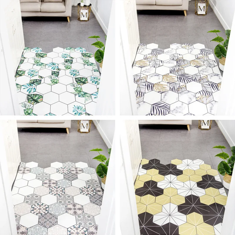 

Nordic Style Door Mat Carpet Home Outdoor Floor Bathroom Living Room Hallway Door Mats PU Washable Easy Clean Printed Mat Carpet