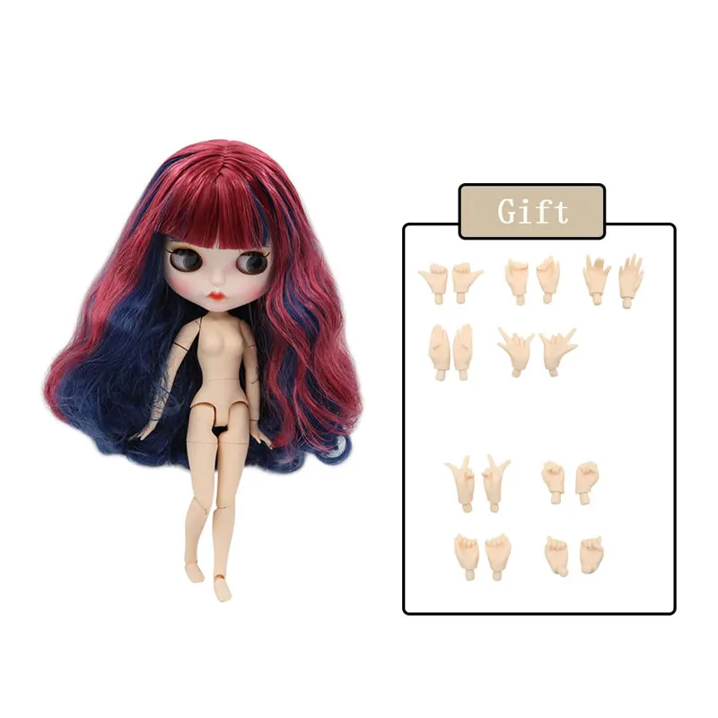 New matte face Ледяная фабрика Blyth кукла Обнаженная соединение тела с ручной набор A& B 1/6 BJD Модная Кукла подходит diy Макияж Специальная цена - Цвет: New matte face