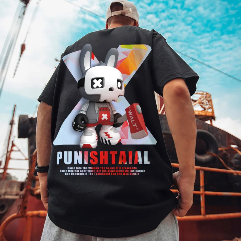 

Men 2021 T-shirt For Men Cotton Gothic Short Sleeve Tops Oversized Men Clothing Sports T Shirt Plus Size Casual Men Tshirt New