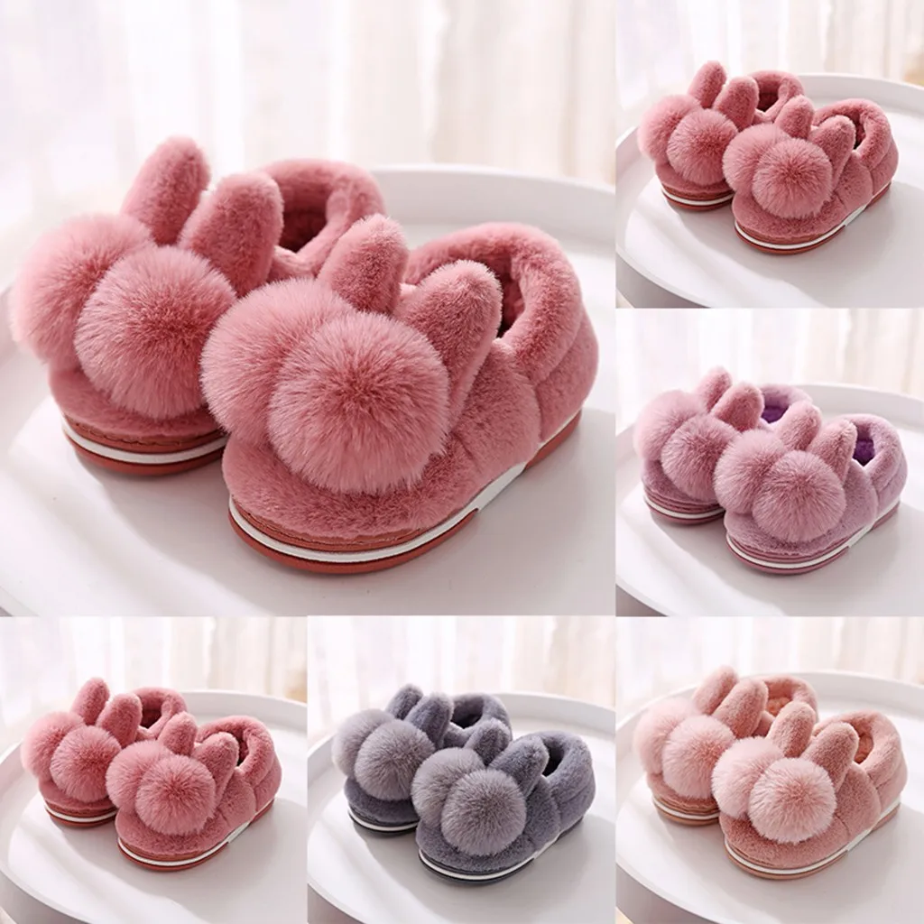 

Children's Winter Snow Boots Baby Girls Boys Warm-Keeping Boot Toddler Cotton Boots Cute Rabbit Comfortable Kids Non-slip Shoes