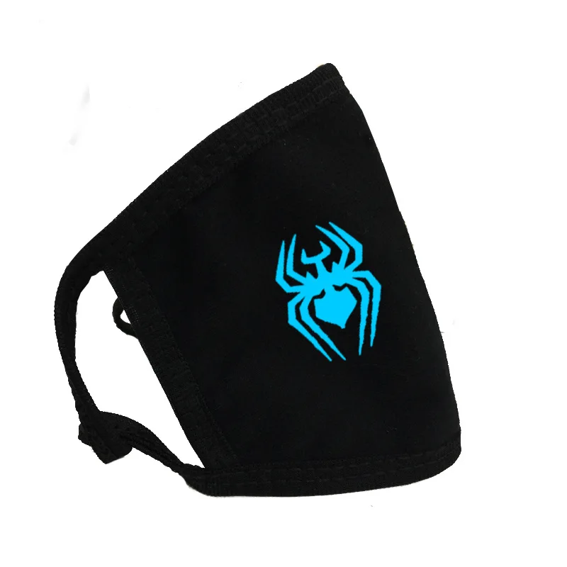 Хлопковая Ветрозащитная маска для лица черная мультяшная с драконом