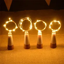Luces de corcho LED para botella de vino recargables por USB, cadena de luces de hadas de alambre de cobre USB para bricolaje, fiesta, Navidad, boda, vacaciones