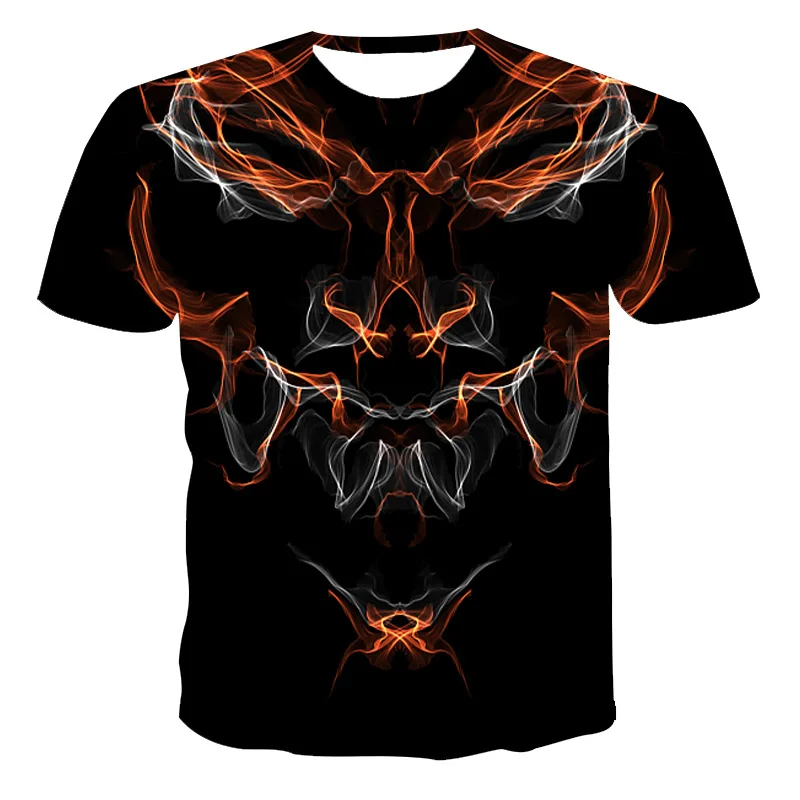 

Fashion Summer Tshirt Men 2020 Skull 3D Printing Men's T-Shirt Breathable Streetwear Printing Cool Avatar T Shirt Men XXS-6XL