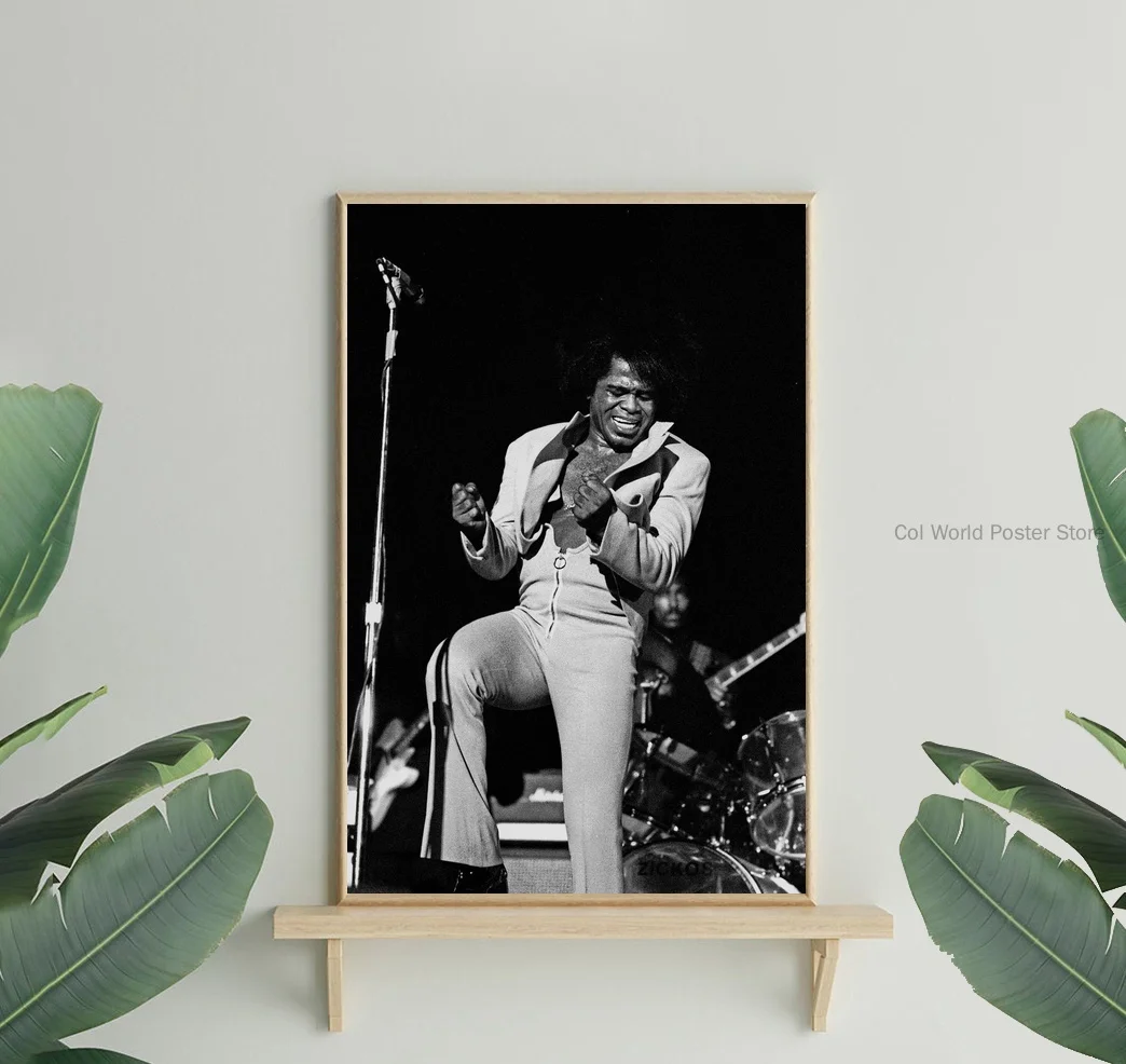 Шелковый плакат с изображением Джеймса коричневого цвета домашний декор 12x18 24x36