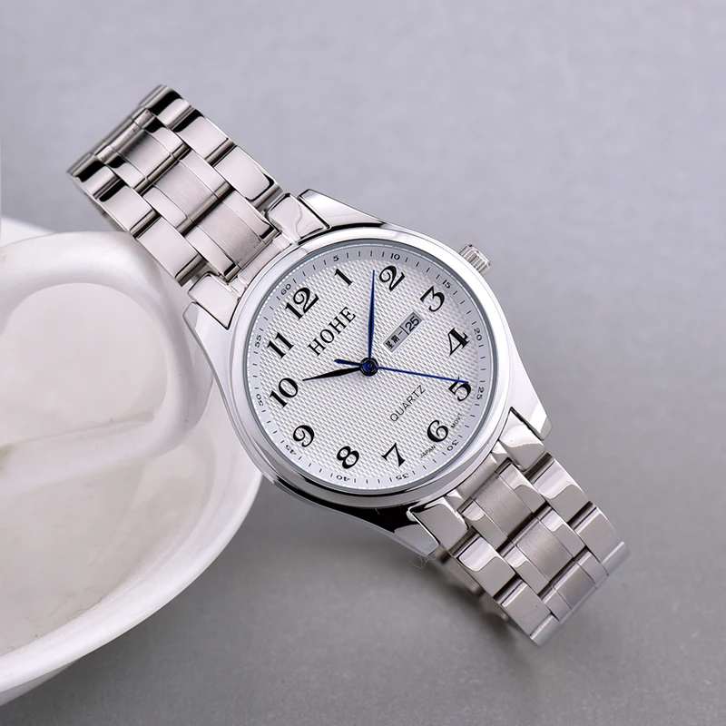 Women's double calendar waterproof electronic quartz watch fashion leisure digital simple retro new men's women's couple's Watch