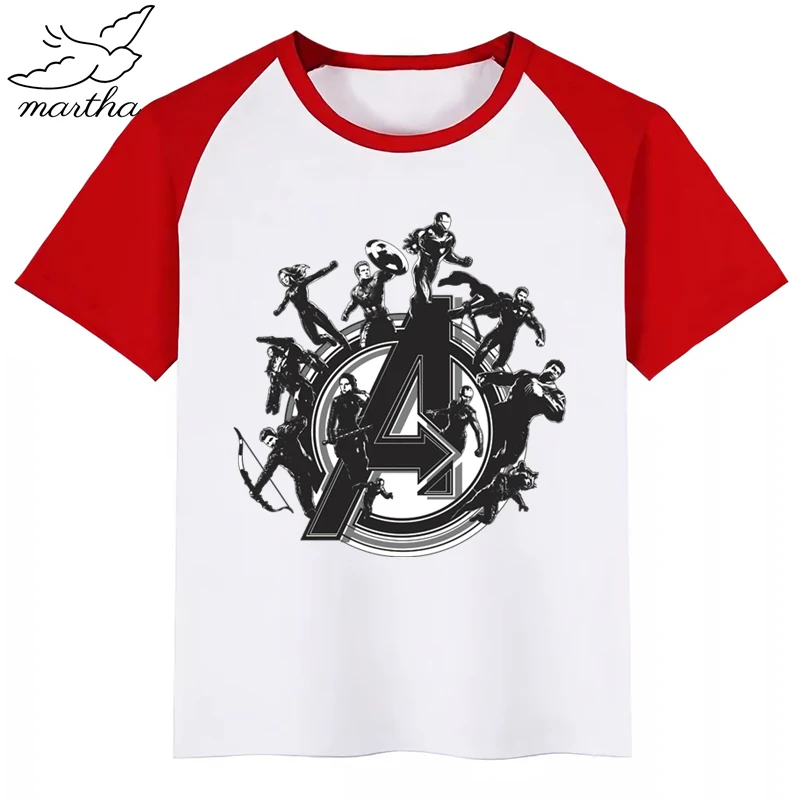 Marvel/футболка для мальчиков с героями игры мстители летняя детская футболка топы