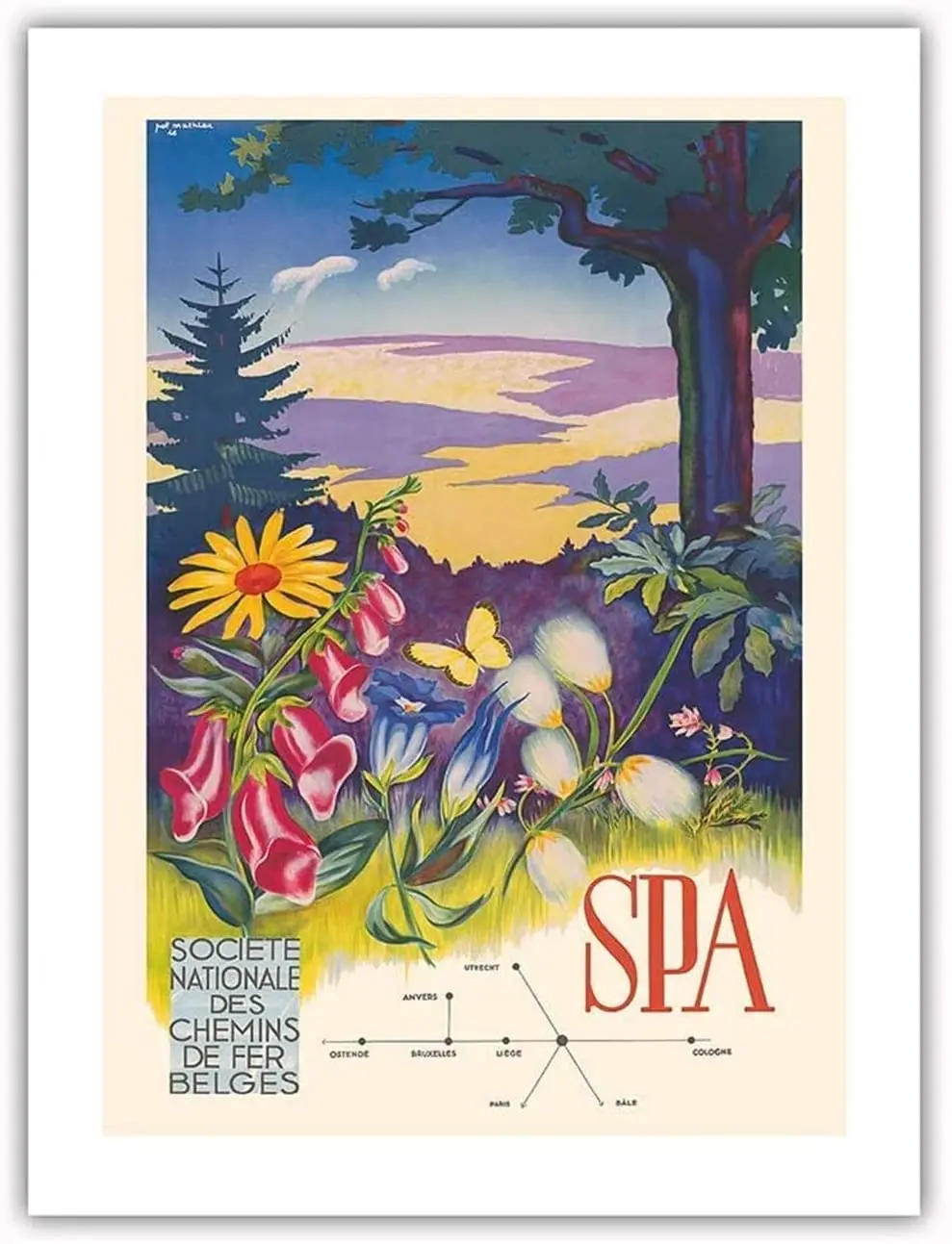 

Spa Belgium Belgian National Railways Fashion Chic Tin Signs Vintage Look Sign Metal Plaques for Pub Man Cave Bar Club Decor 8 X