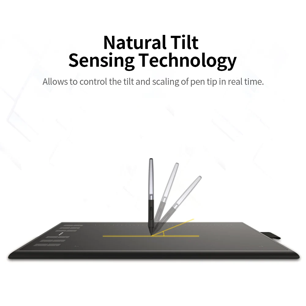 HUION H1060P графический планшет без батареи стилус наклон ± 60 ° цифровой 8192 ручка