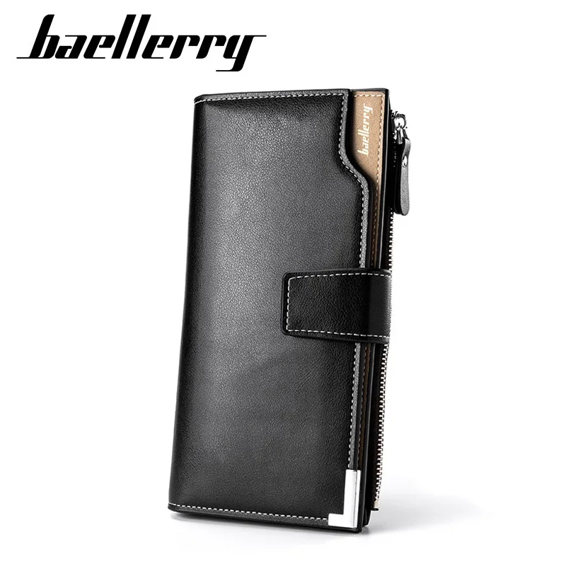 

Бренд Baellerry, мужские кошельки, длинный стиль, высокое качество, держатель для карт, мужской кошелек на молнии, большая вместительность, кошел...
