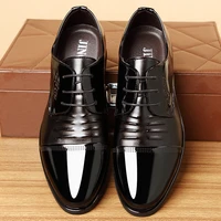 classic oxfords for men leather derby shoes lace up dress shoes oxfords retro shoes elegant work footwear zapatos de vestir
